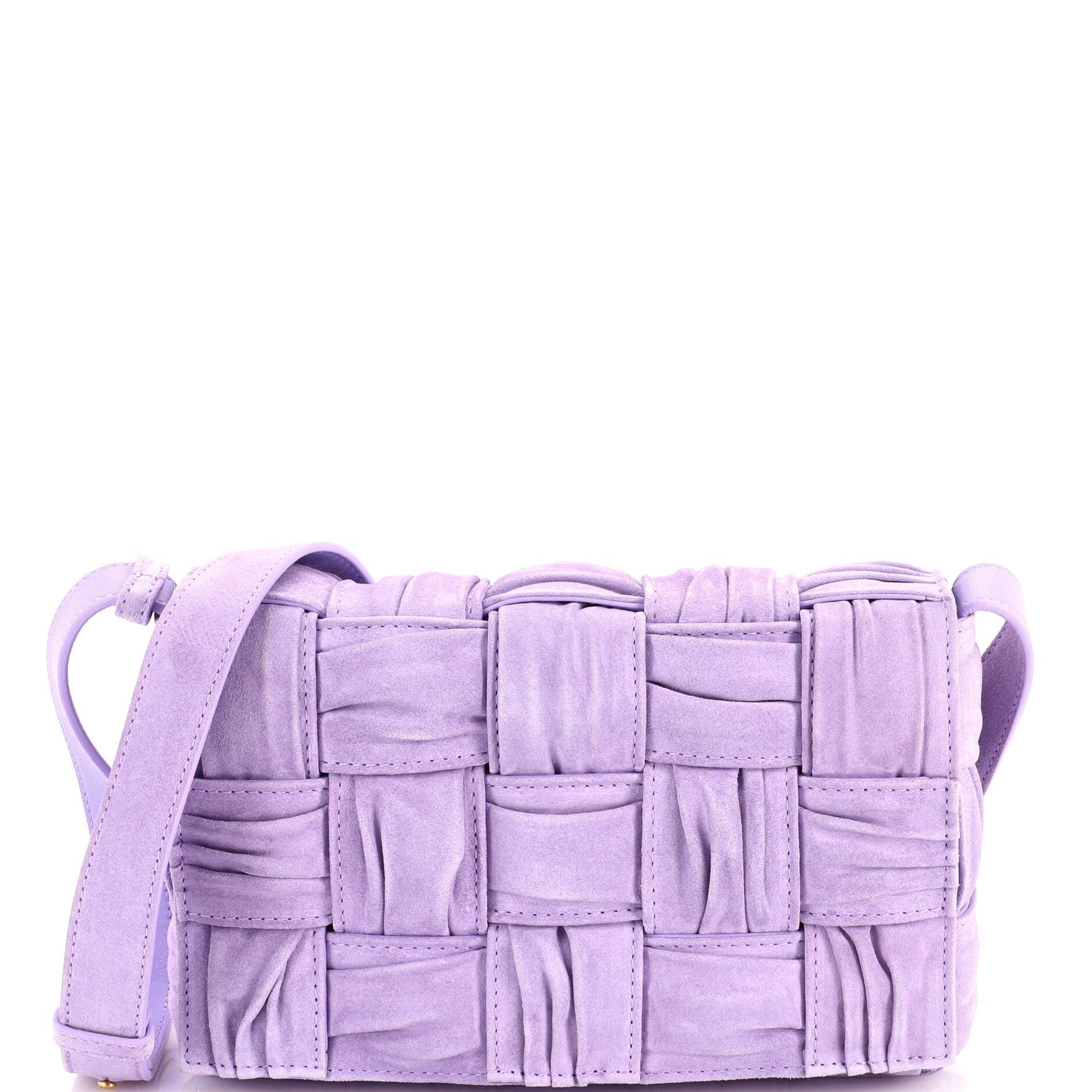 Cassette Crossbody Bag Maxi Intrecciato Plisse Suede