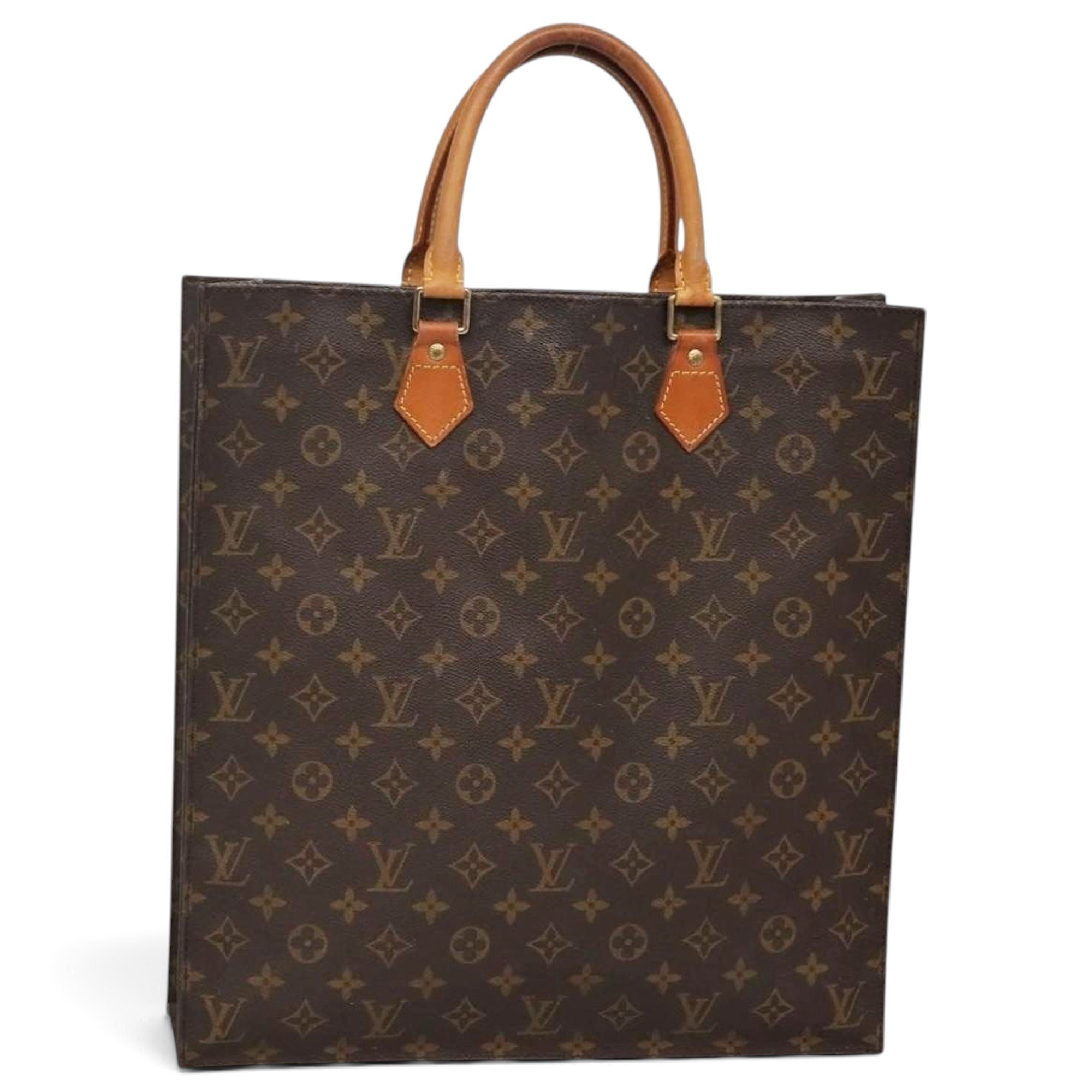 Plat leather handbag