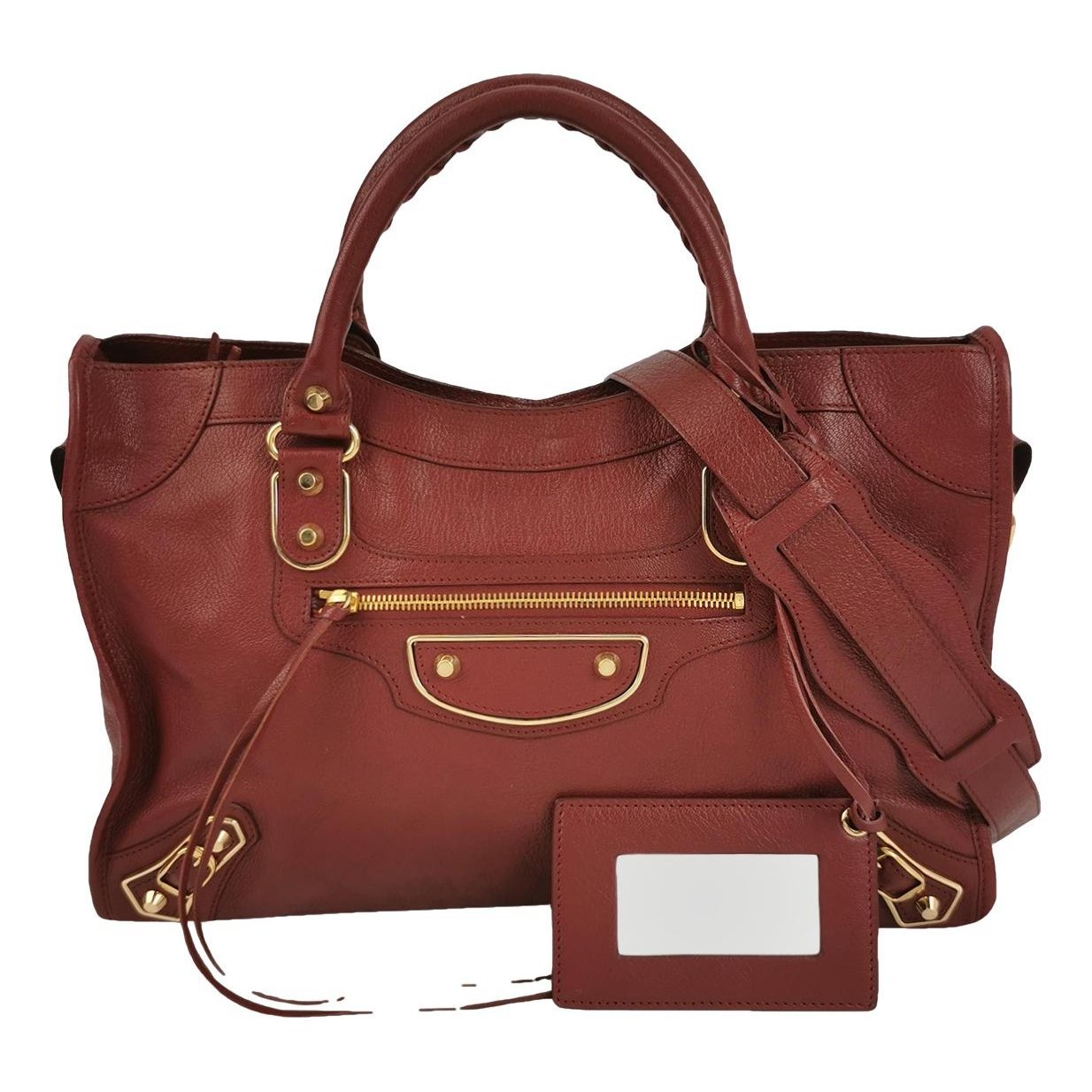 City leather handbag