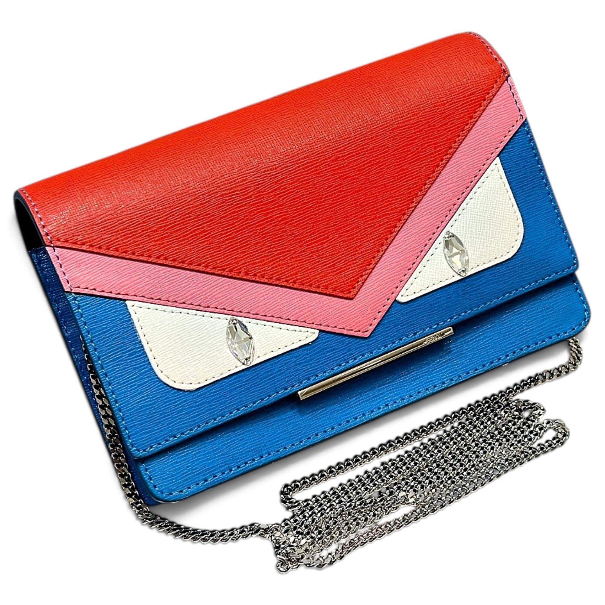 Wallet On Chain leather crossbody bag