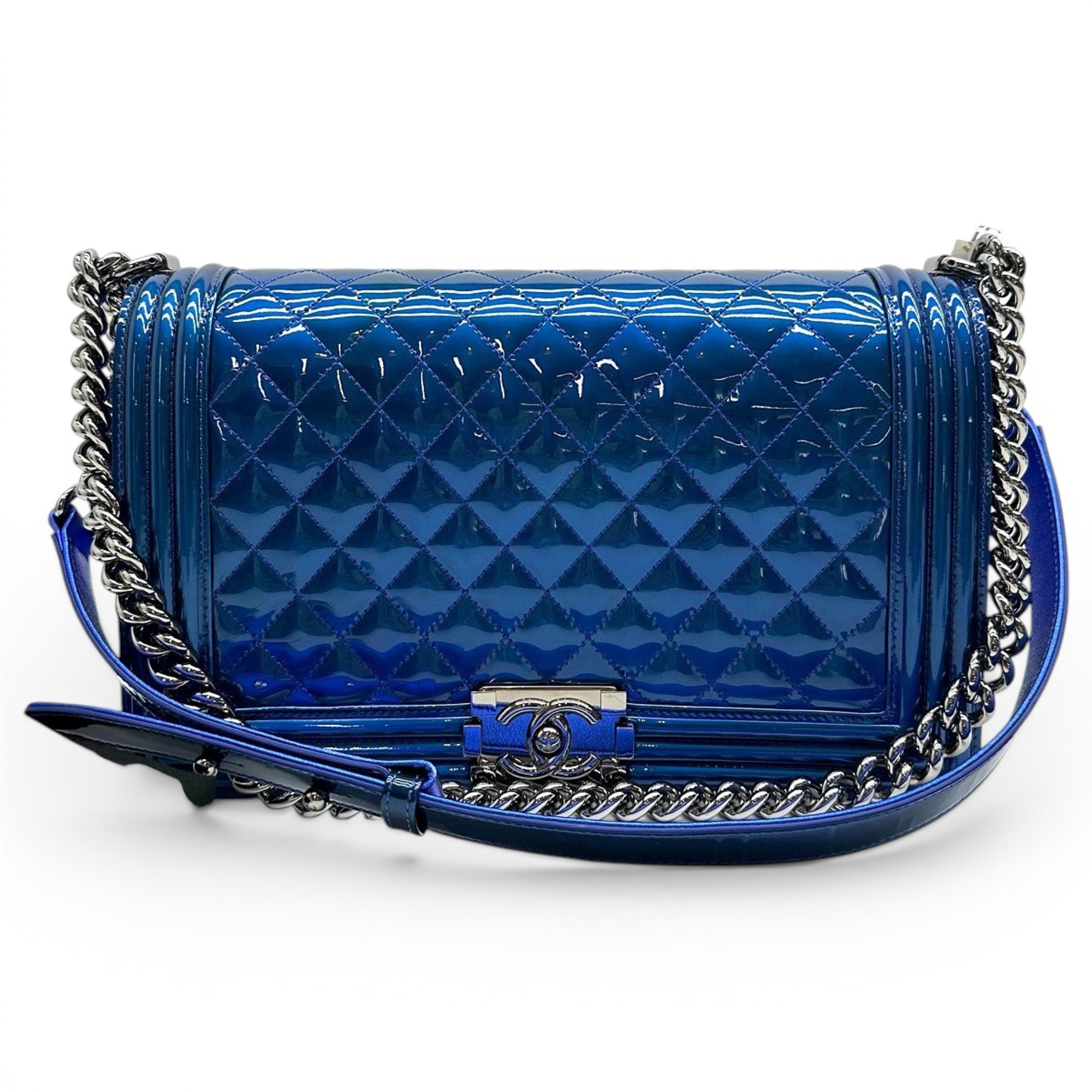 Boy patent leather crossbody bag