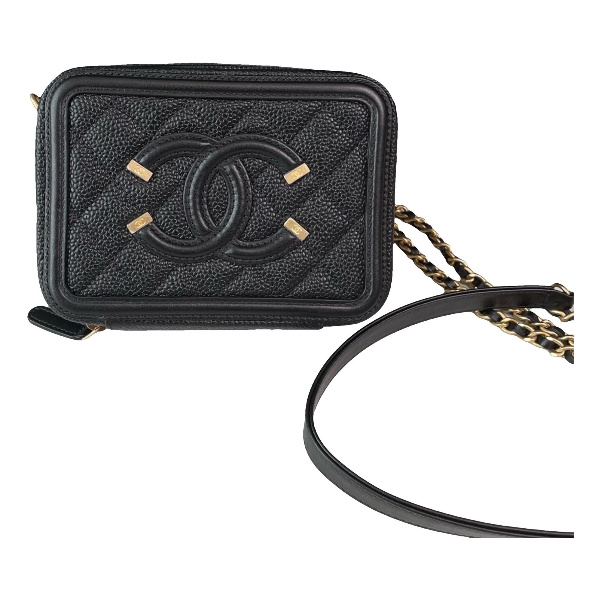 Vanity leather handbag