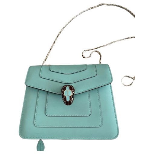 Serpenti leather clutch bag