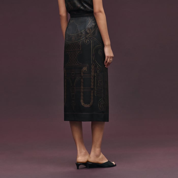 Noir "l'Enseigne Du Sellier" Long Skirt