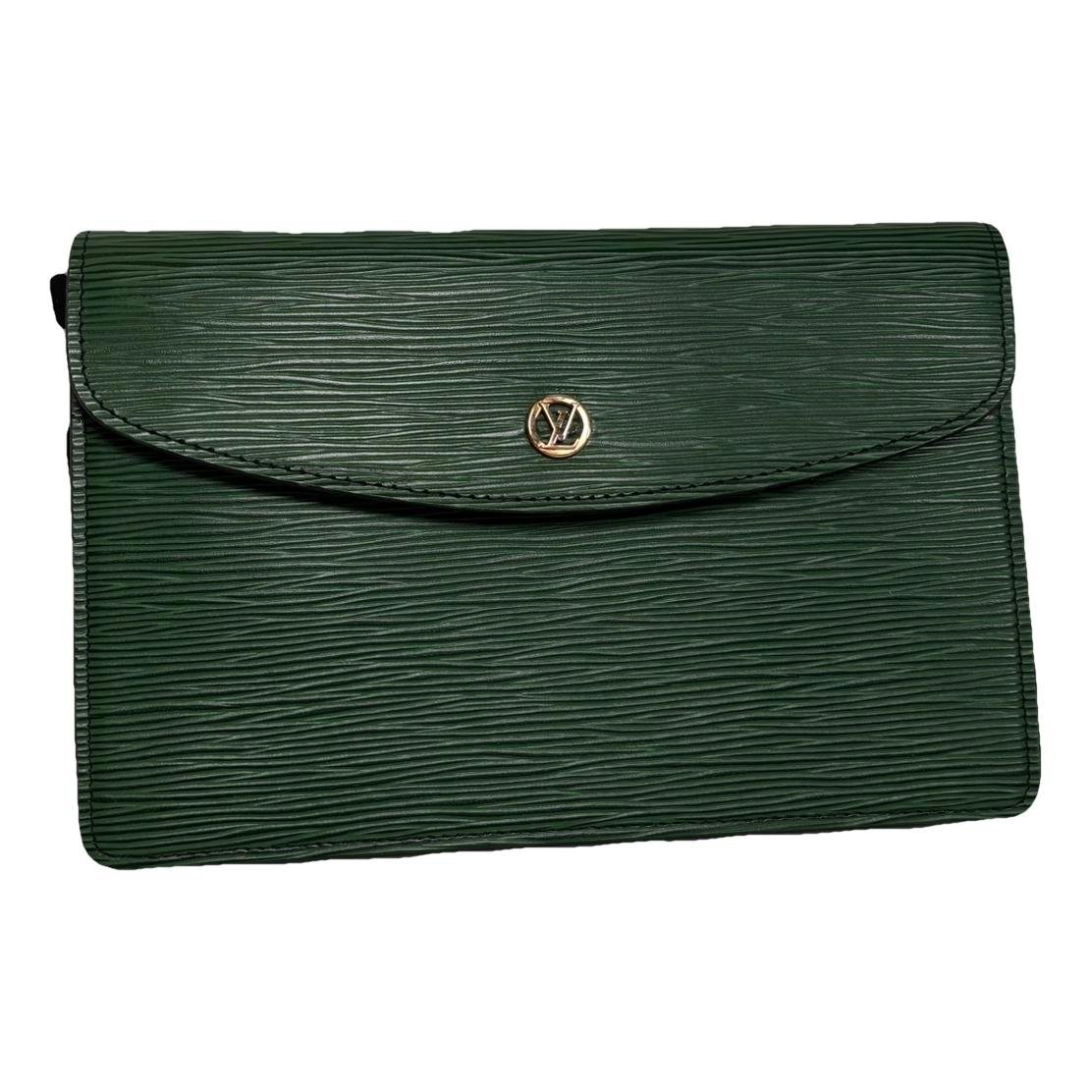 Leather clutch bag