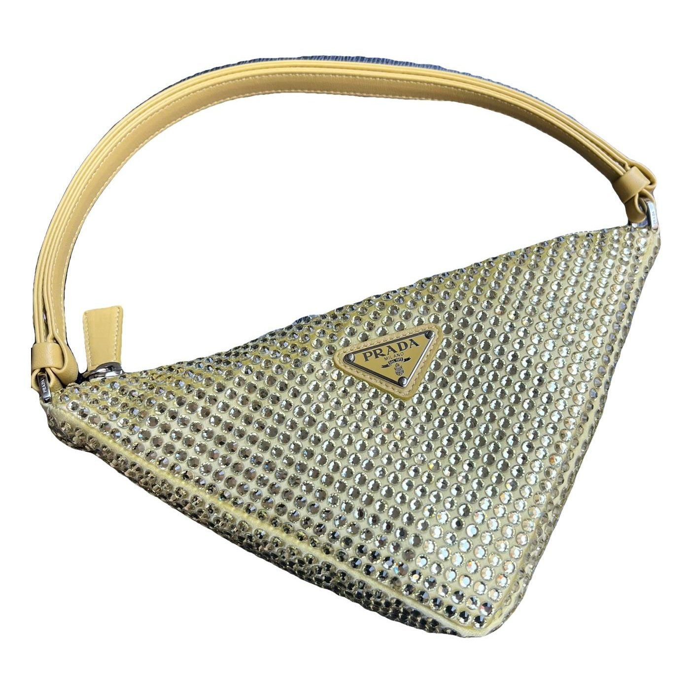 Triangle silk handbag