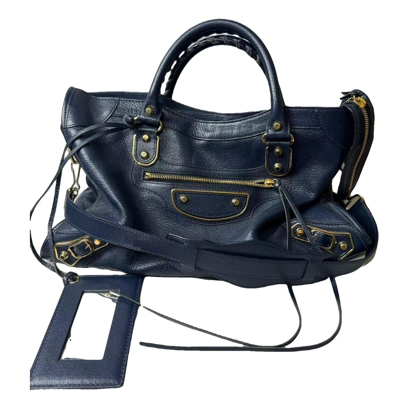 City leather handbag