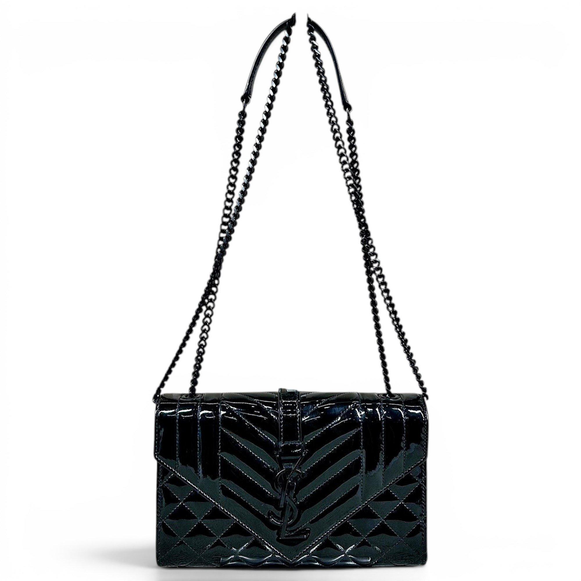 Envelope leather handbag