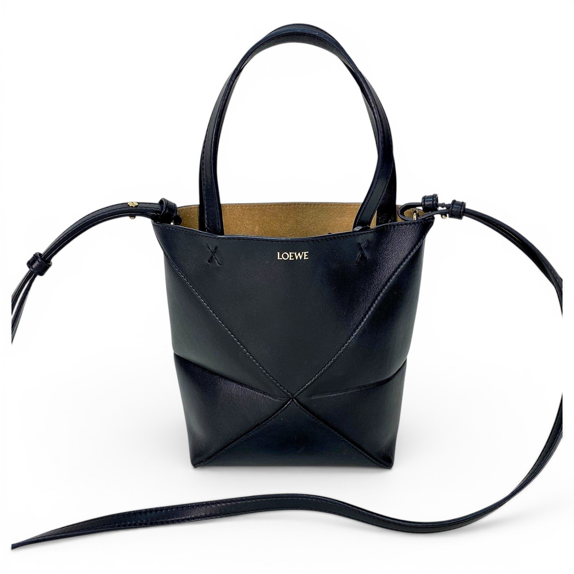 Puzzle Fold leather handbag