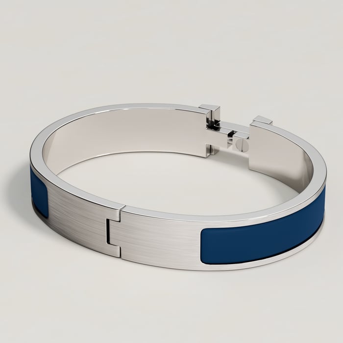 Bleu De Biarritz Mat Clic Hh Bracelet