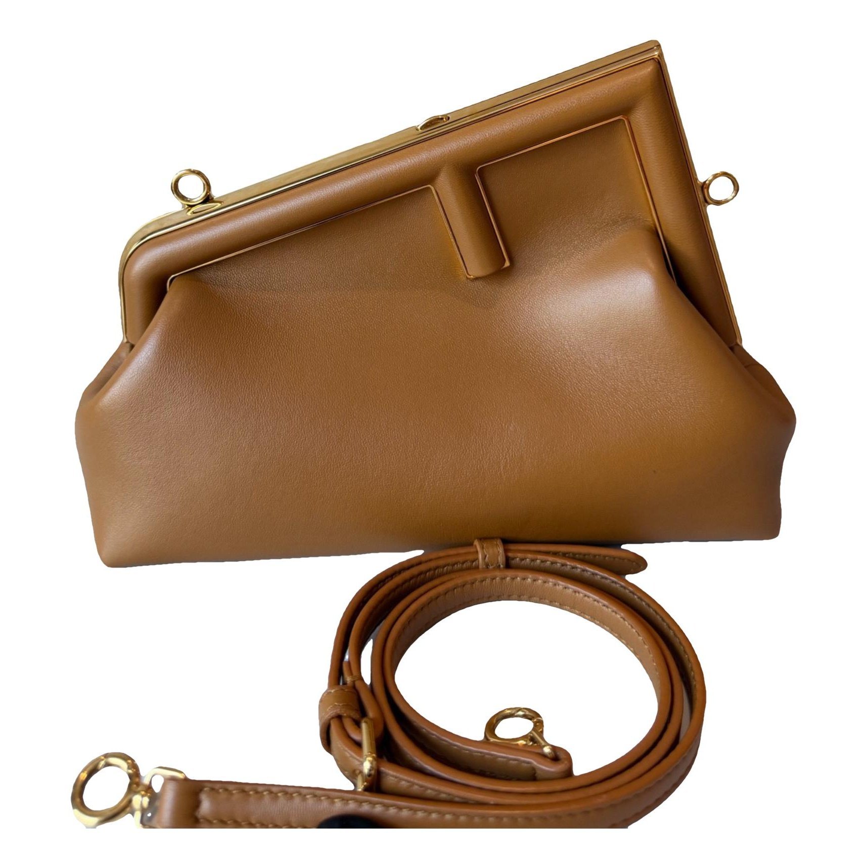 First leather handbag