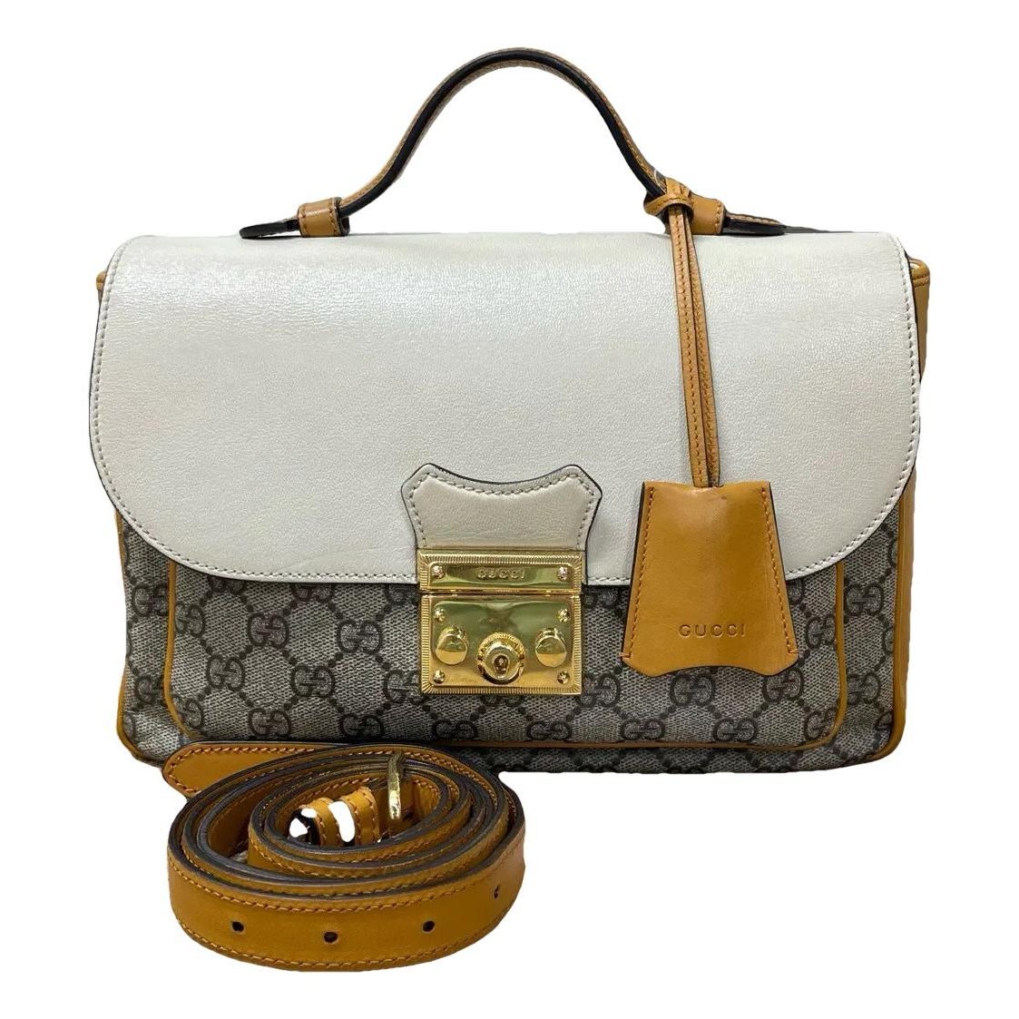 Padlock vinyl crossbody bag