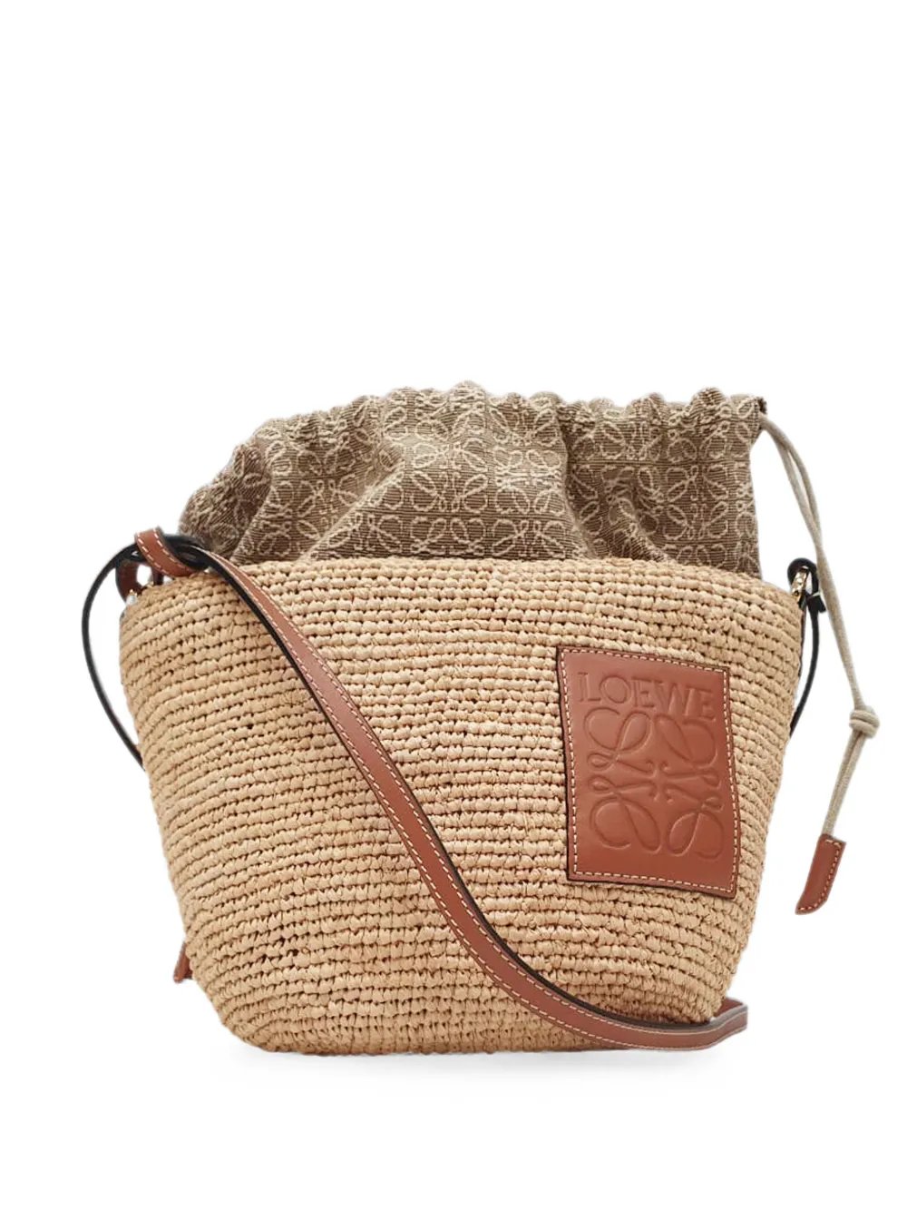 Loewe 2021 raffia bucket bag