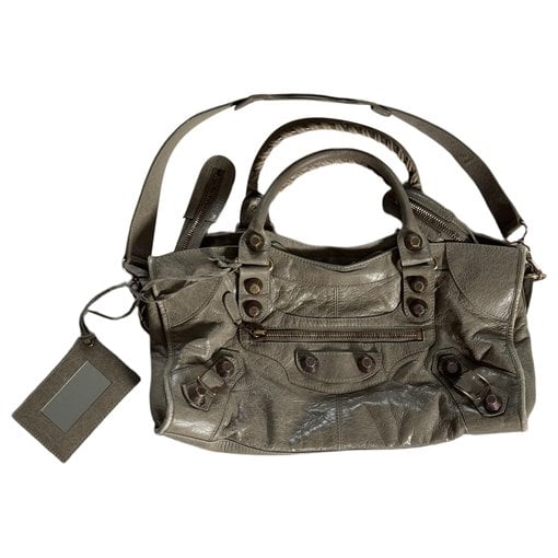 Work leather handbag