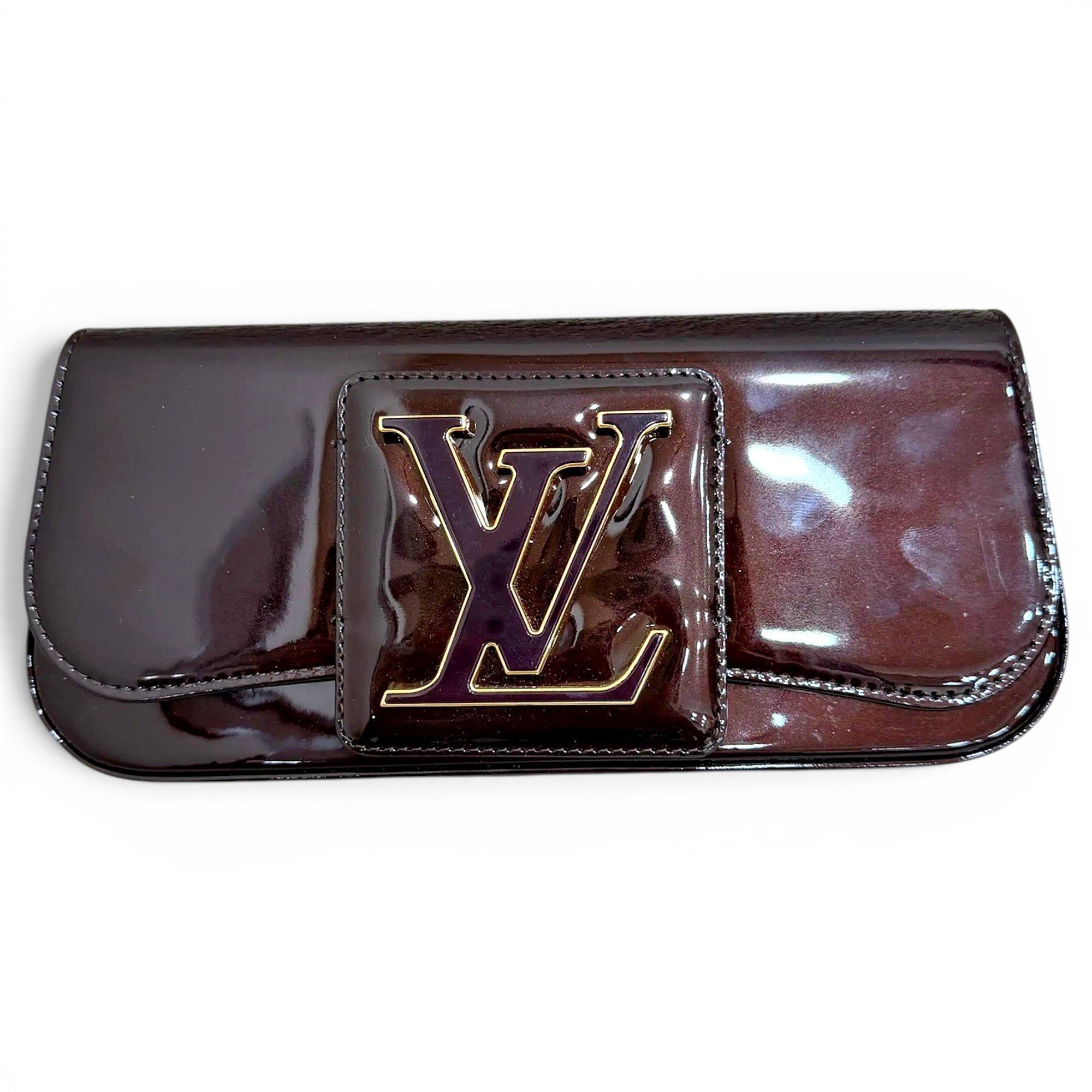 Sobe patent leather clutch bag