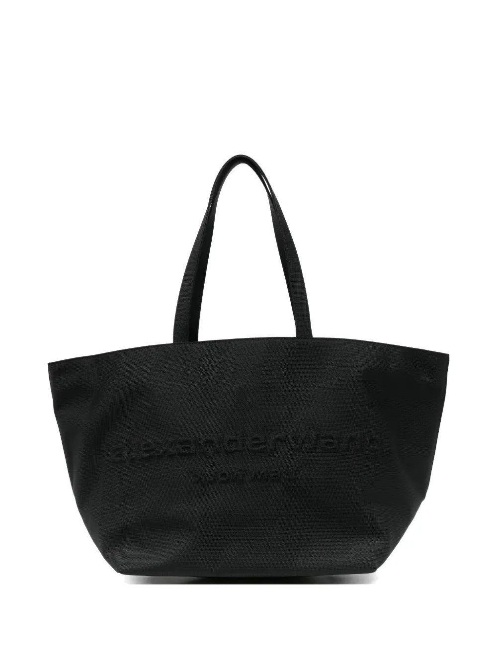 Punch logo-embossed tote bag