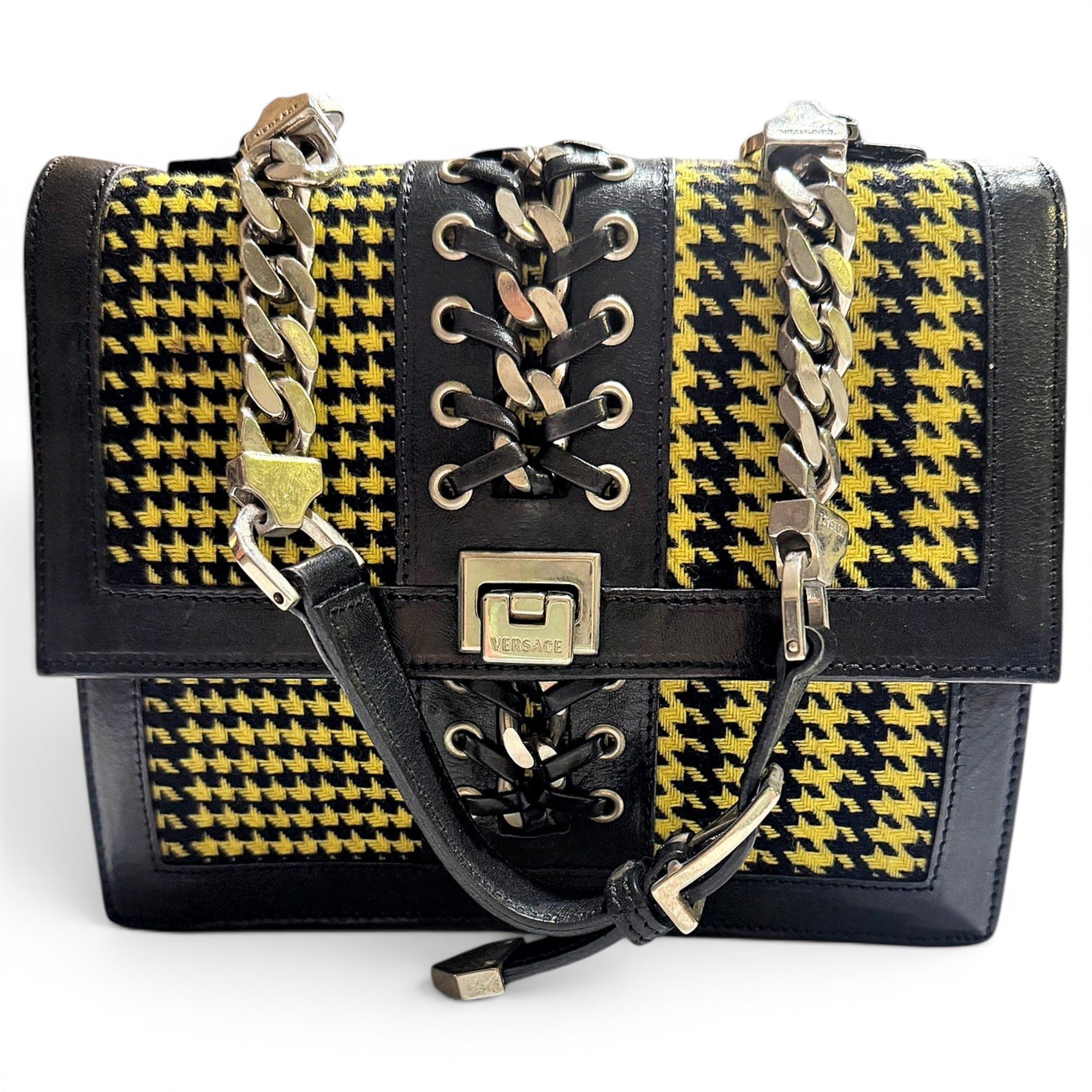 Versace Greca Goddess cloth handbag