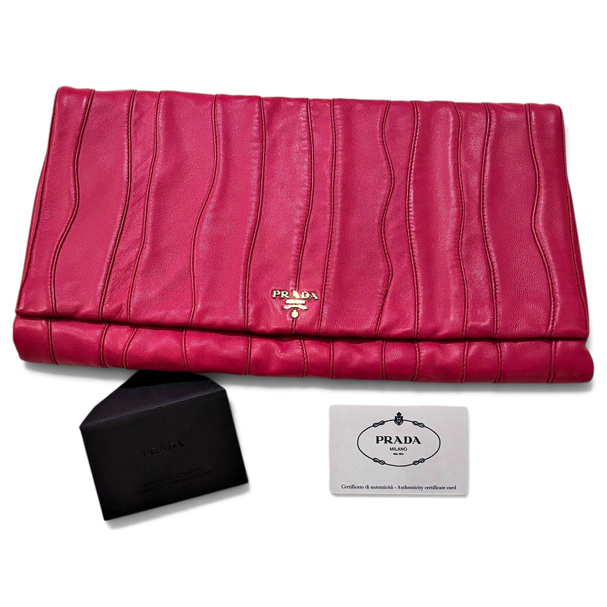 Leather clutch bag