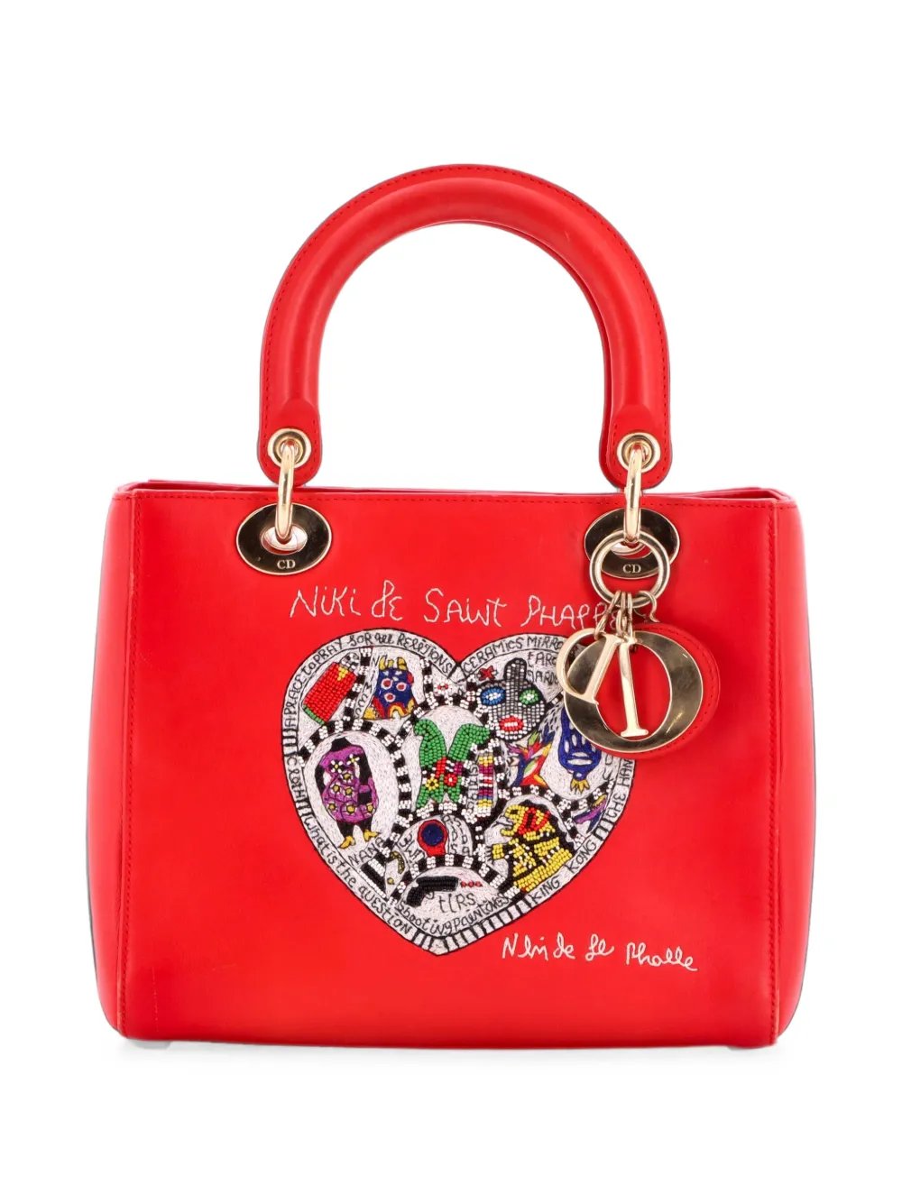 Lady Dior Bag Limited Edition Niki de Saint Phalle Embroidered Leather Medium satchel