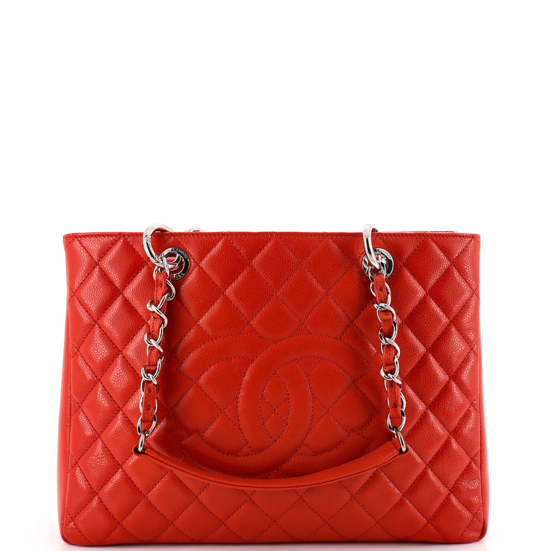 Grand Shopping Tote Quilted Caviar