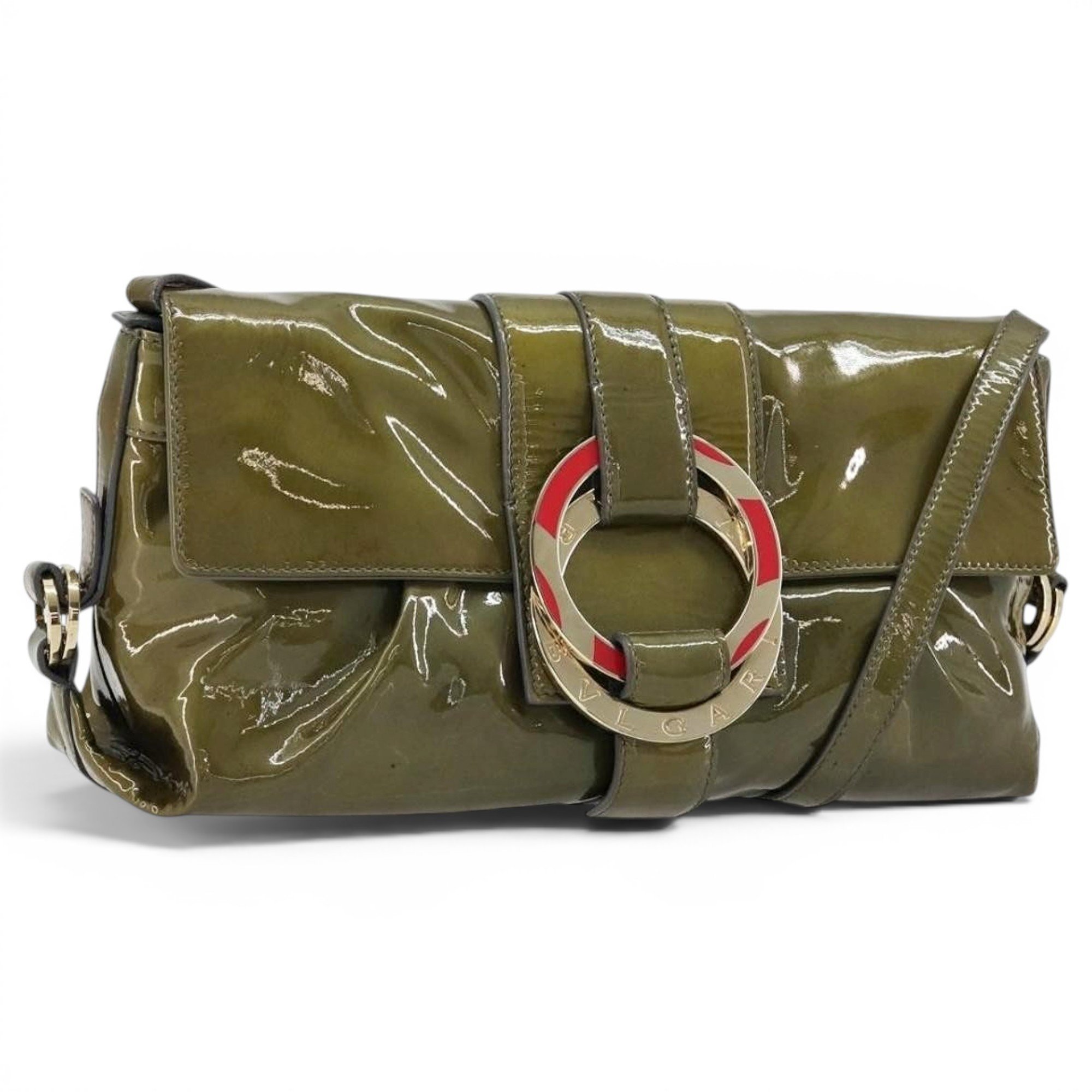 Patent leather handbag