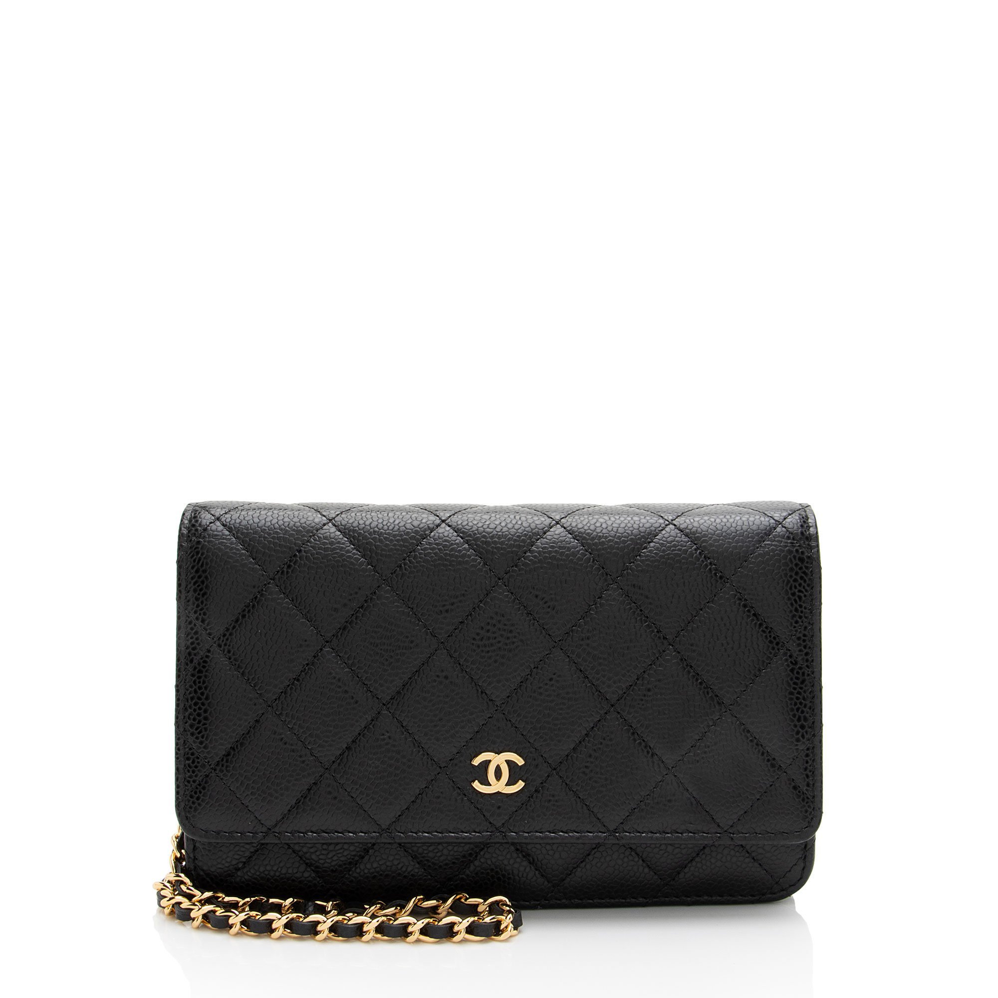 Wallet On Chain leather crossbody bag