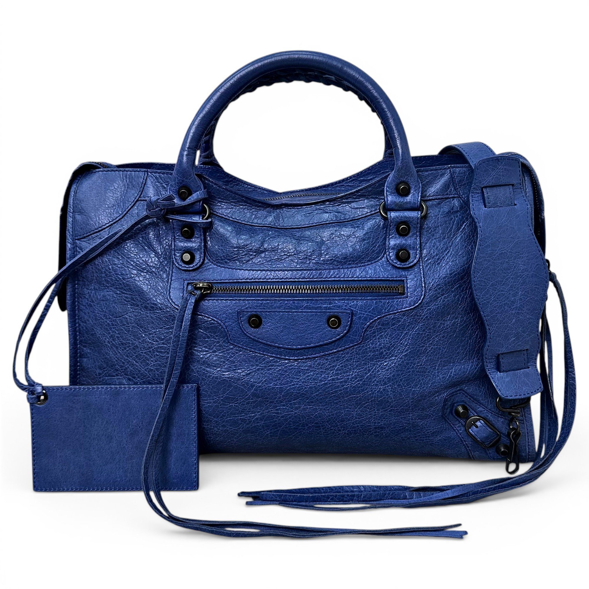 City leather handbag