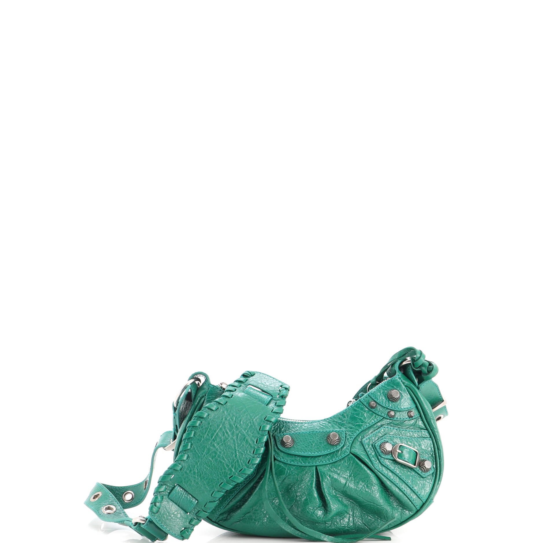 Le Cagole Giant Studs Shoulder Bag Leather XS