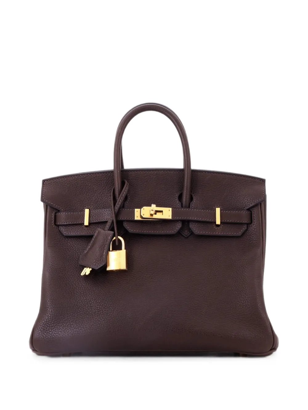 Hermes Birkin Handbag Brown Barenia Faubourg with Gold Hardware 25 tote bag