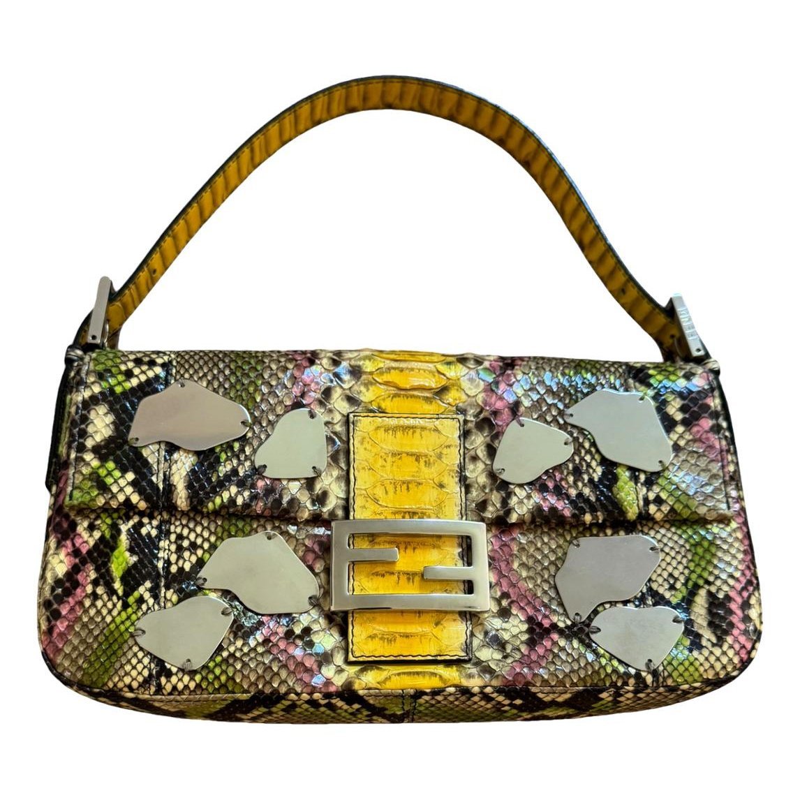 Baguette python handbag