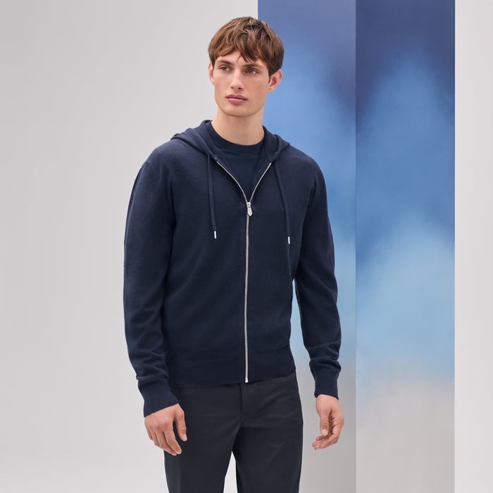 Océan Cashmere "Maillon Chaine d'Ancre" Hooded Jacket