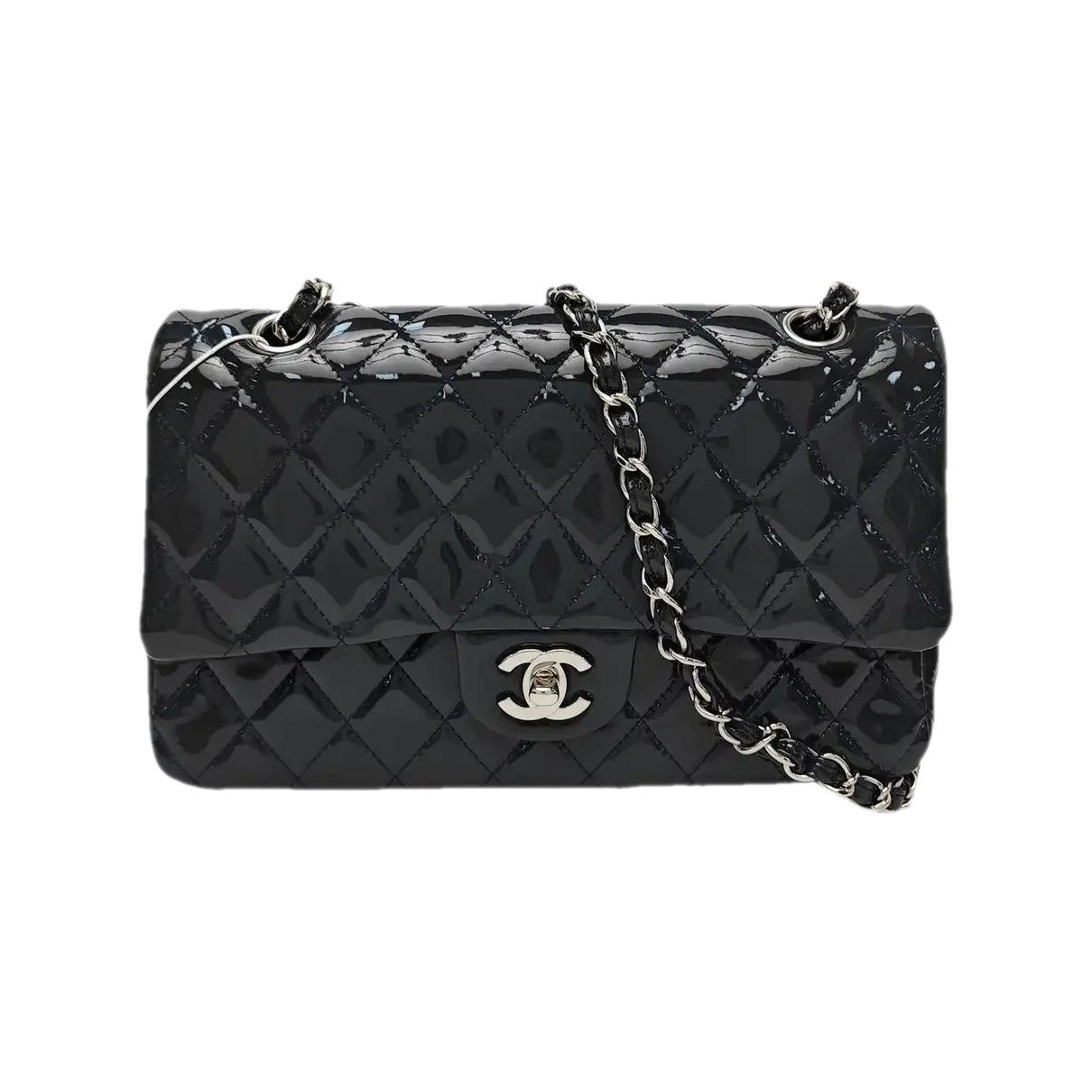 Patent leather handbag
