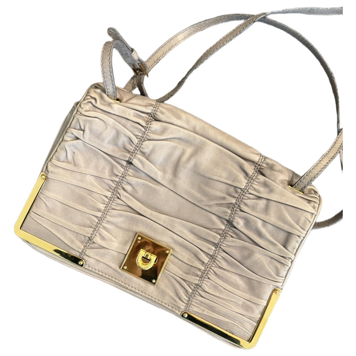Leather clutch bag