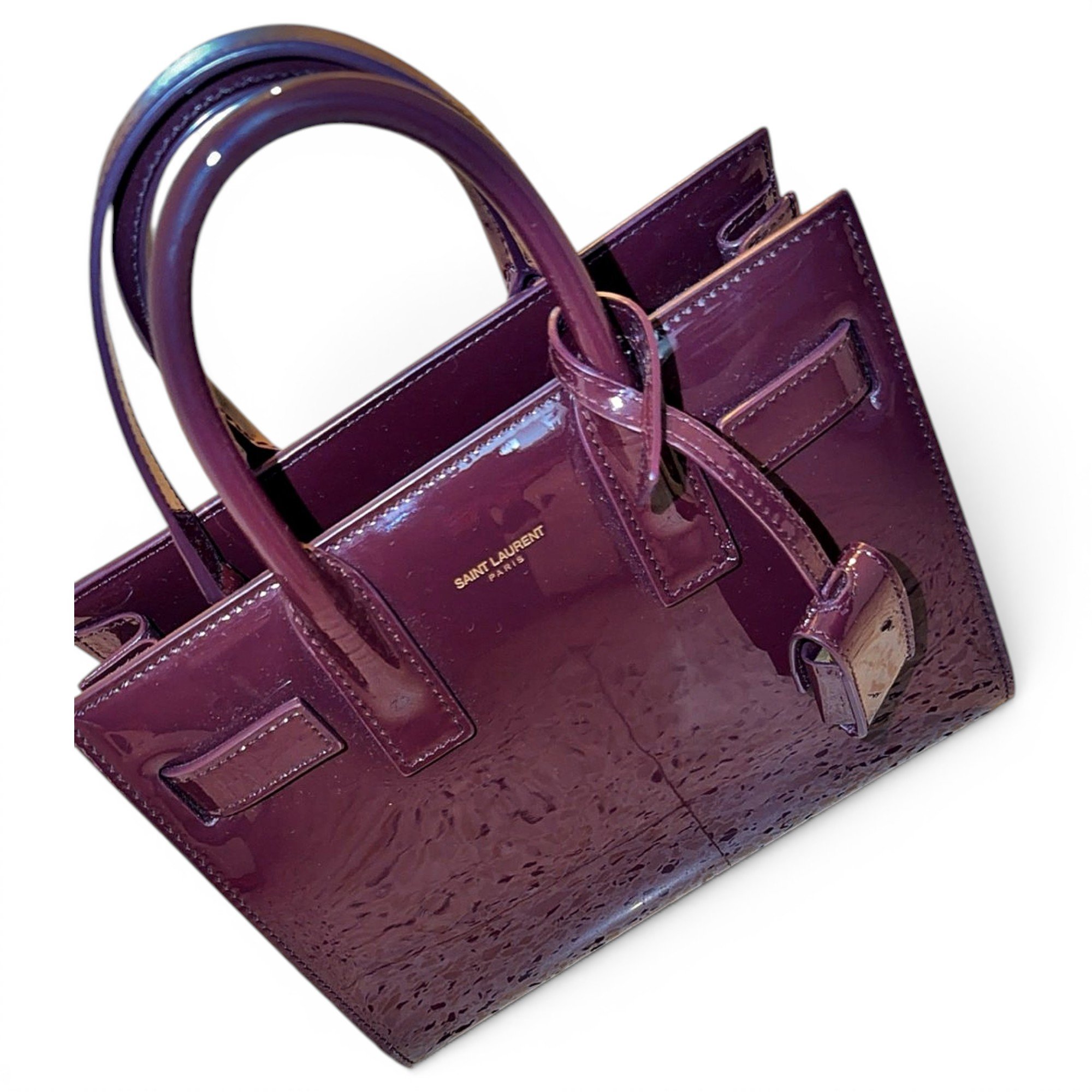 Patent leather crossbody bag