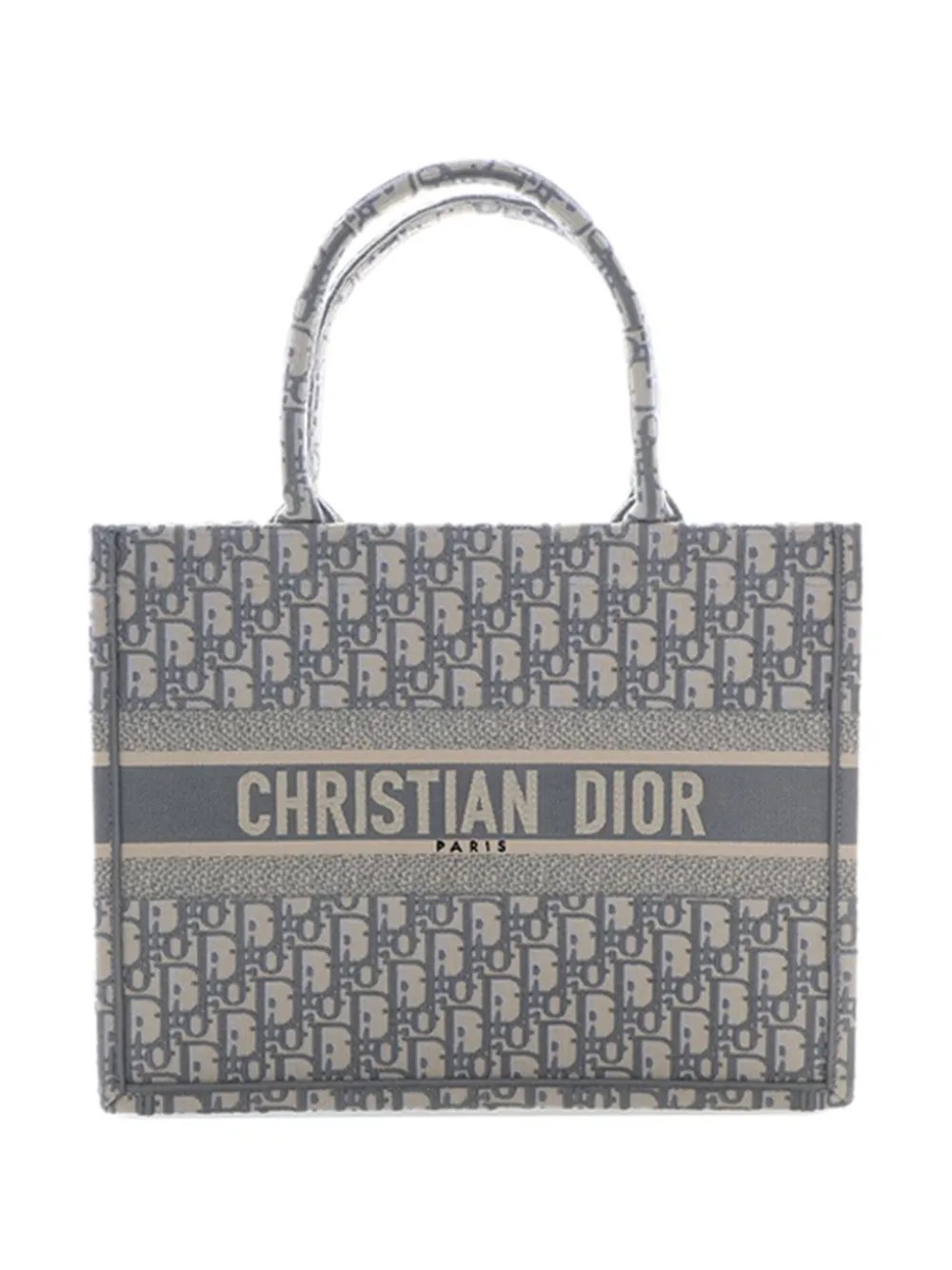 2025 Medium Oblique Embroidered Canvas Book tote bag