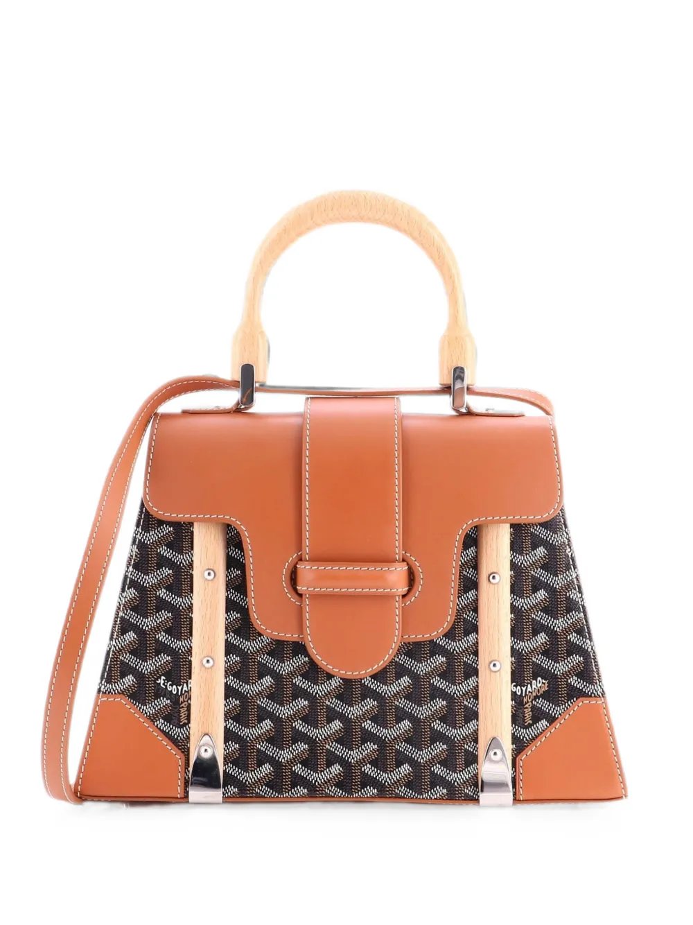 Saigon Top Handle Bag Coated Canvas with Leather PM satchel