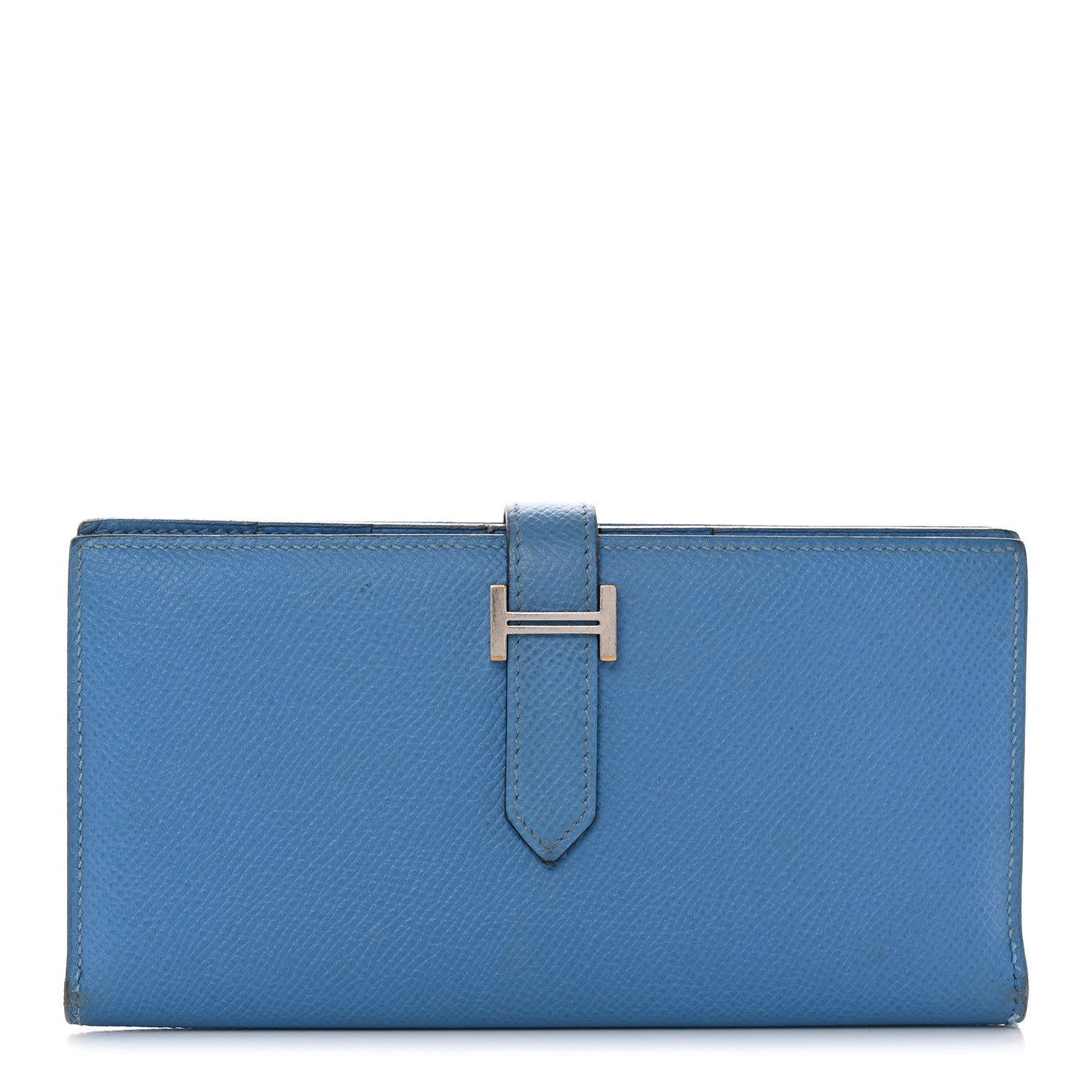Hermes Epsom Bearn Gusset Wallet Bleu Paradis