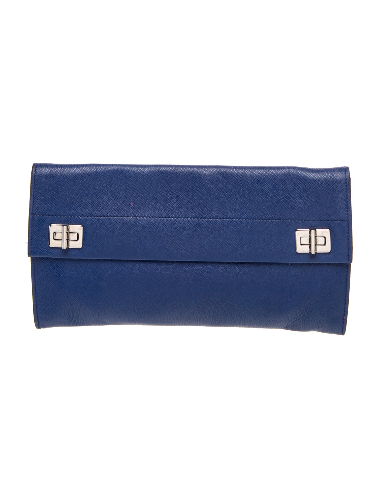 Saffiano Cuir Leather Clutch Vintage