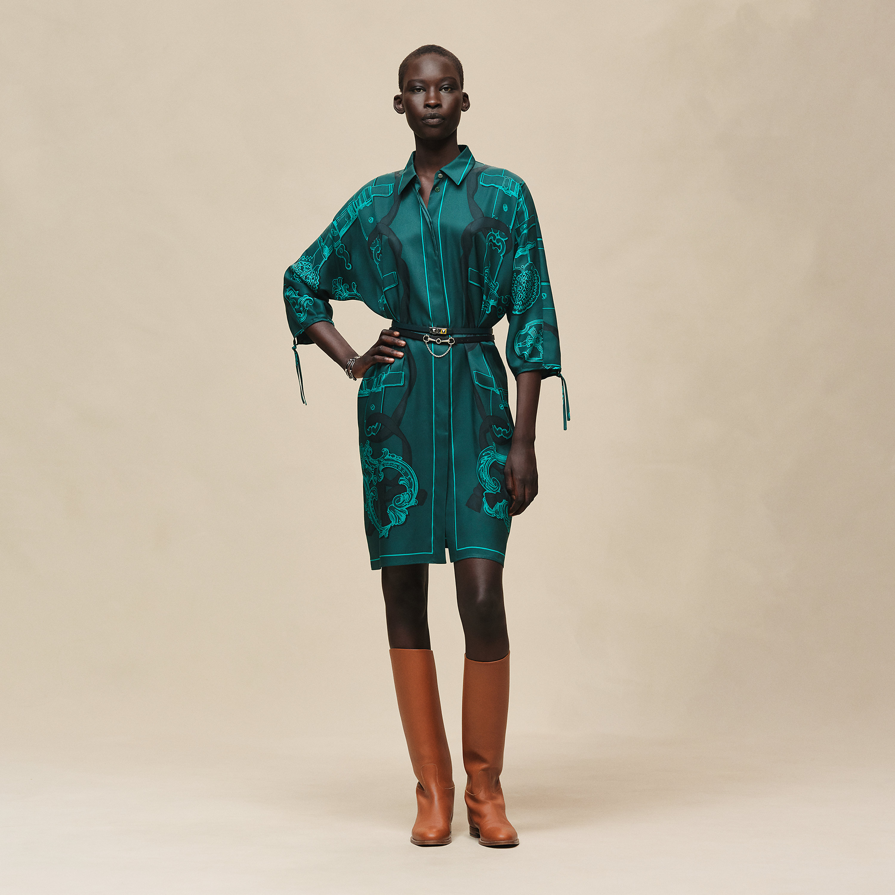 "Ferronnerie Remix" shirt dress