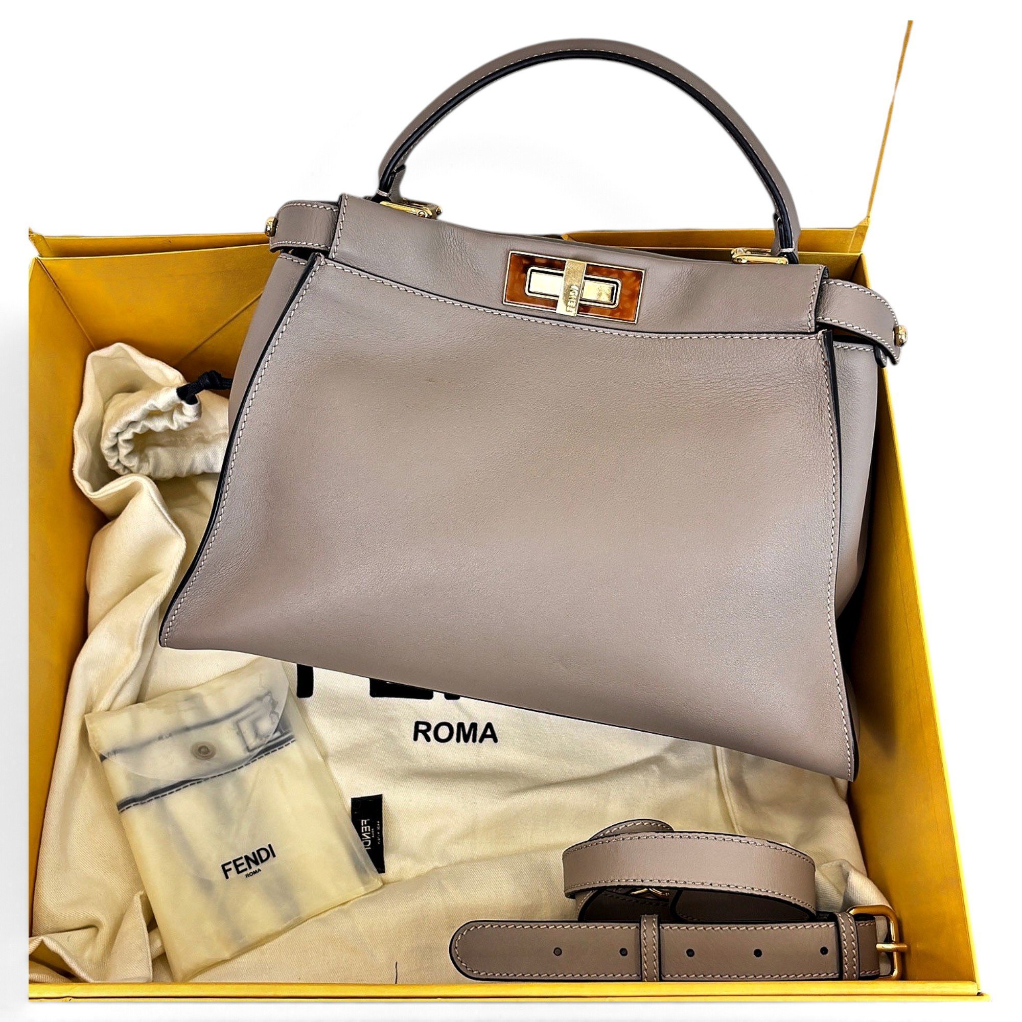 Peekaboo leather handbag