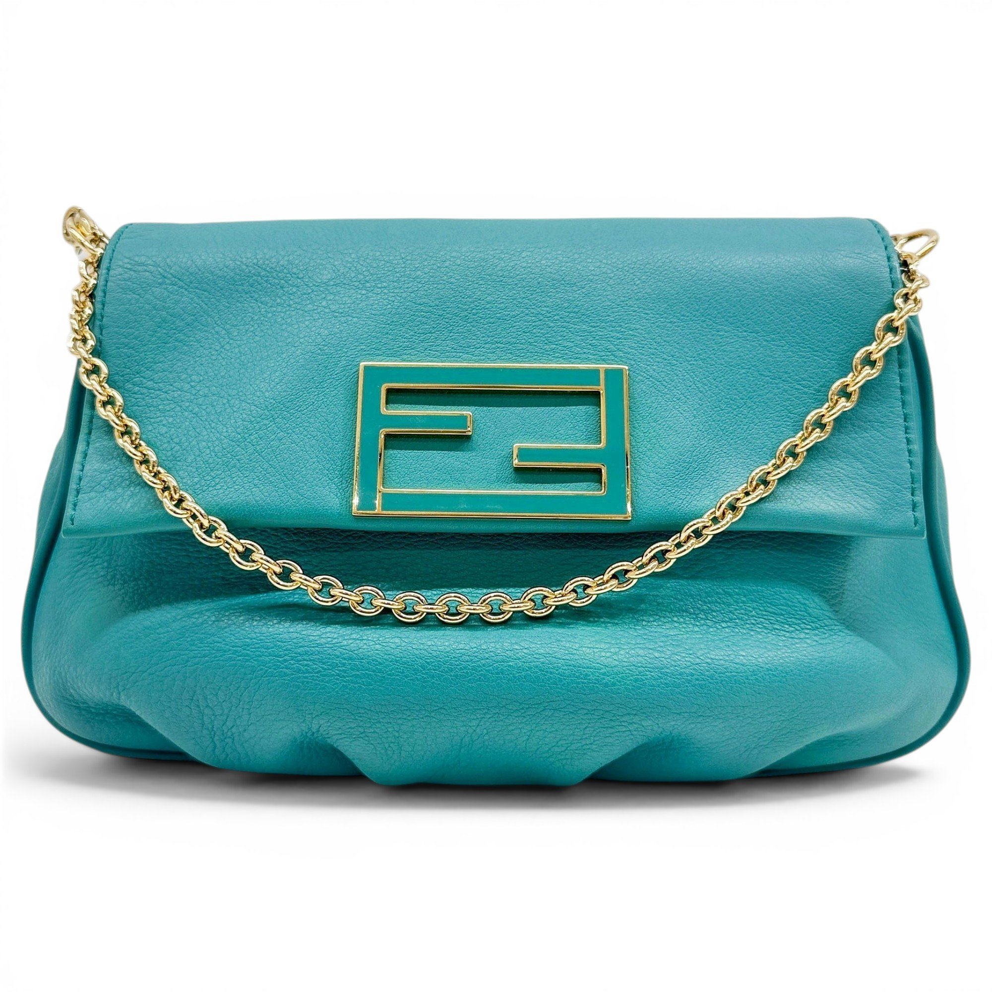 Baguette Chain leather handbag