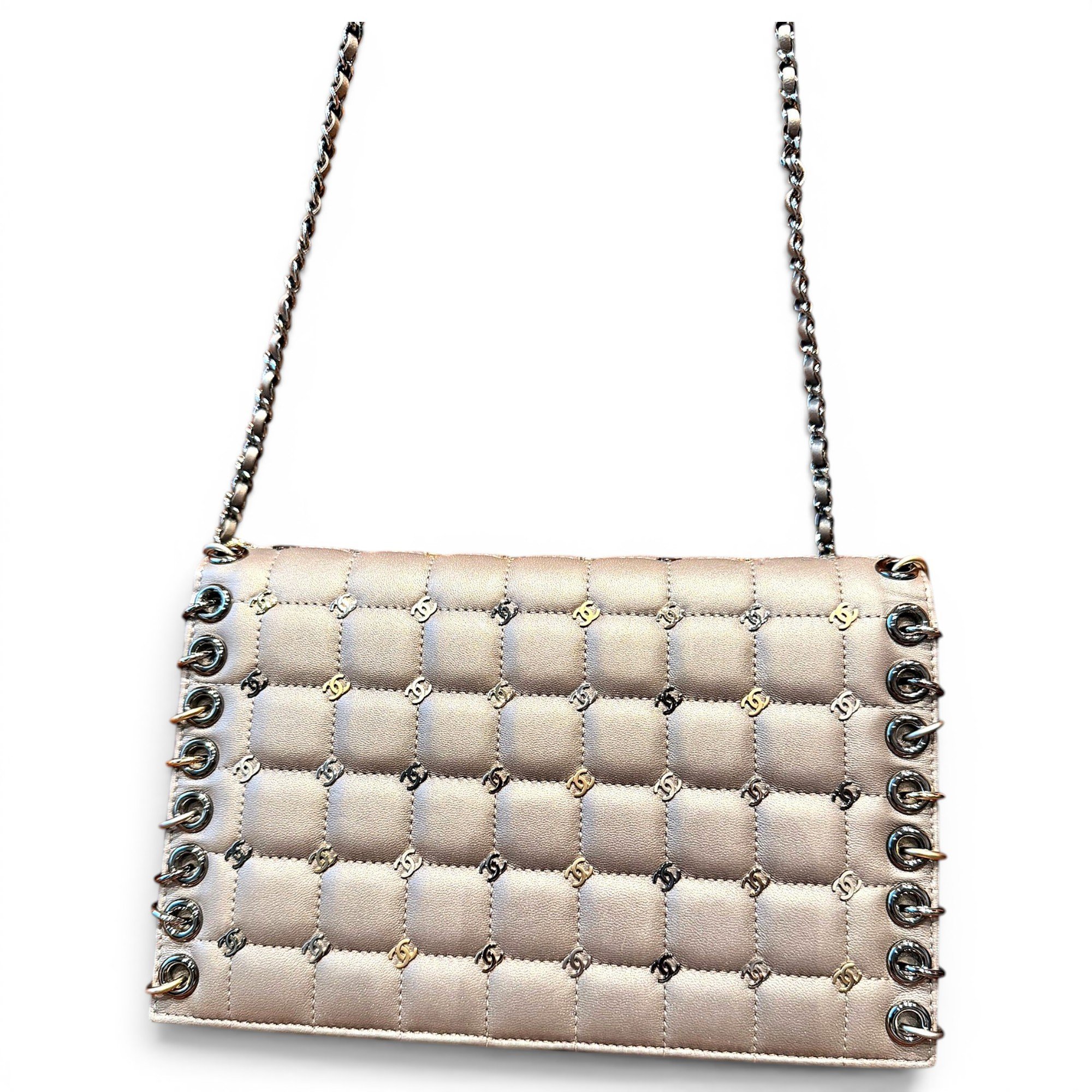 Leather clutch bag
