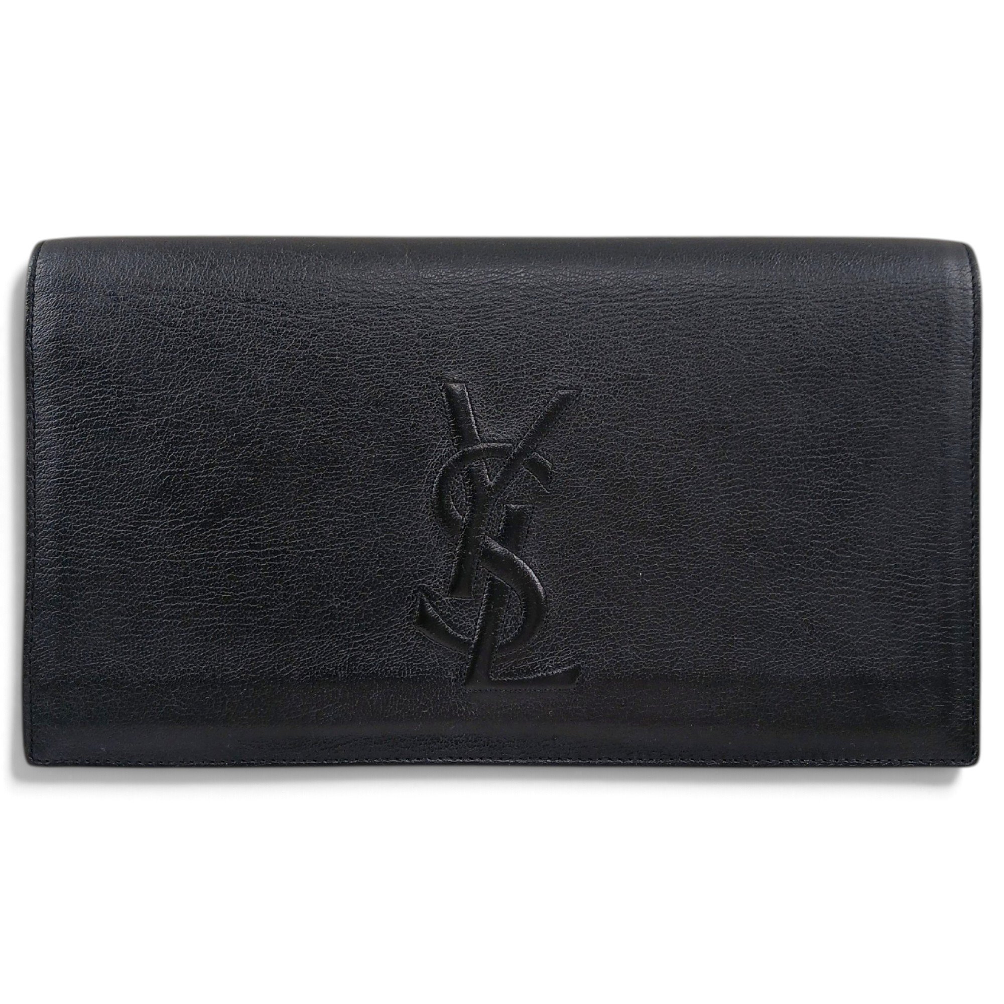 Leather clutch bag