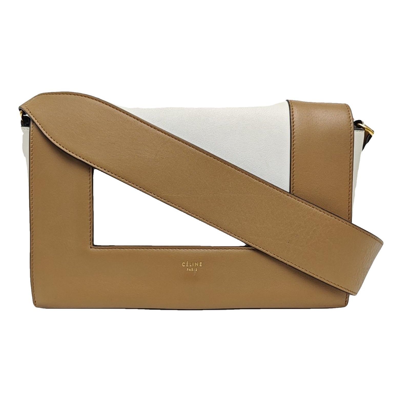Frame leather handbag