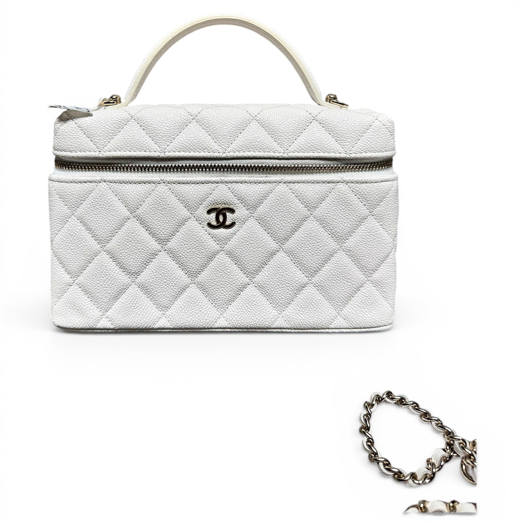Vanity leather handbag
