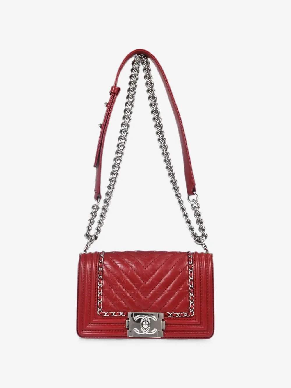 2017 Boy Chanel chevron shoulder bag