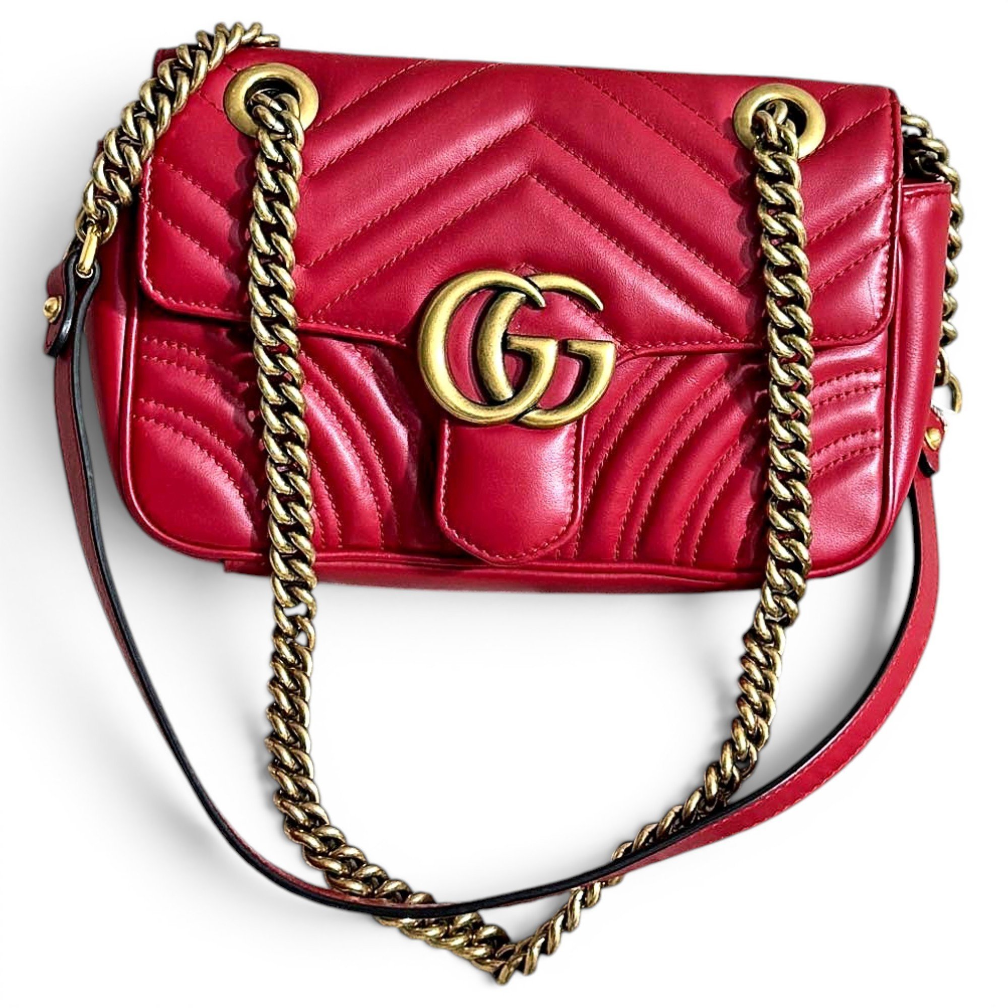 GG Marmont Flap leather crossbody bag