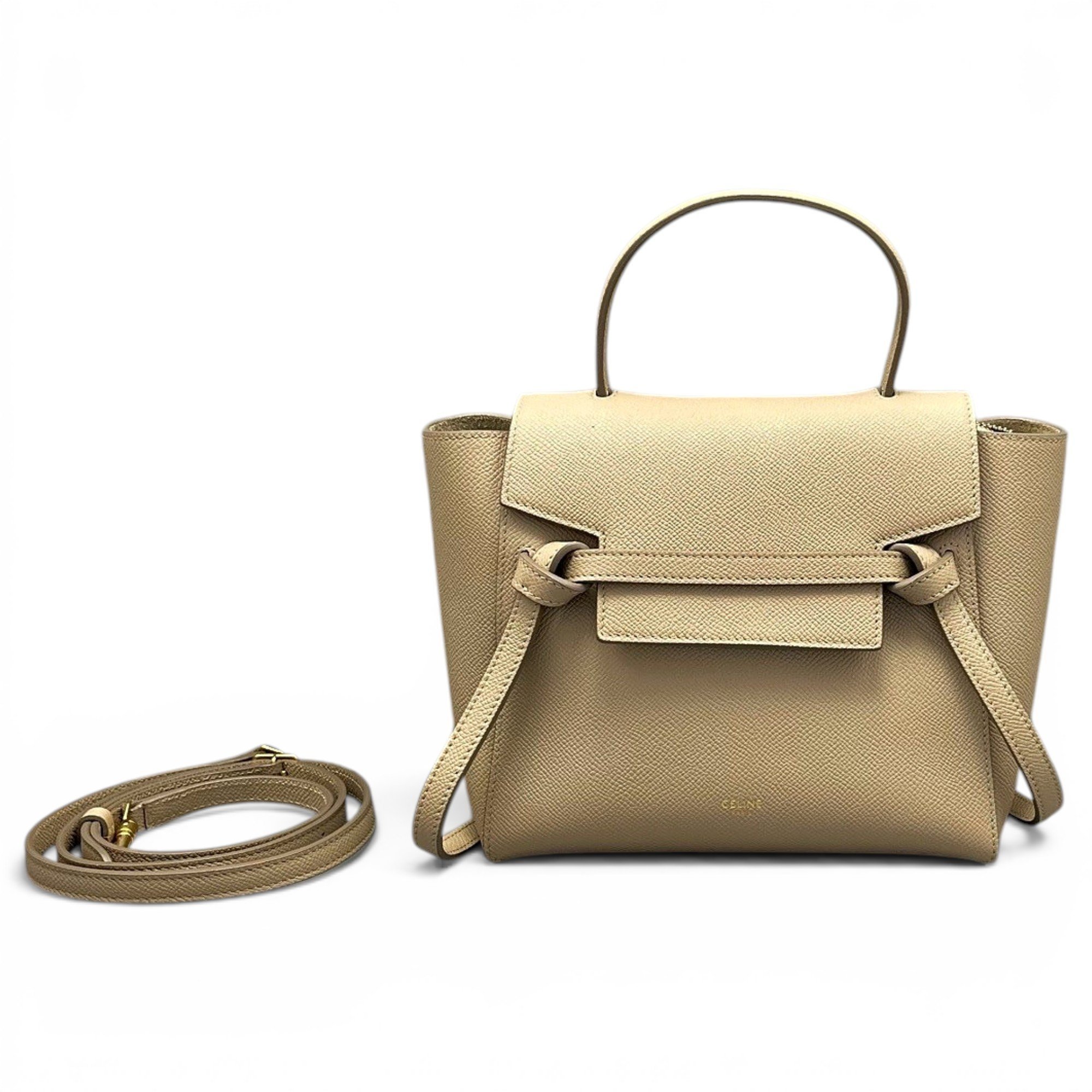 Belt leather handbag