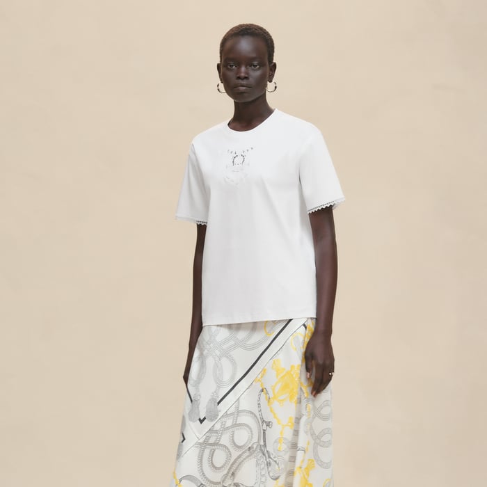 Blanc Embroidered Maxi T-shirt