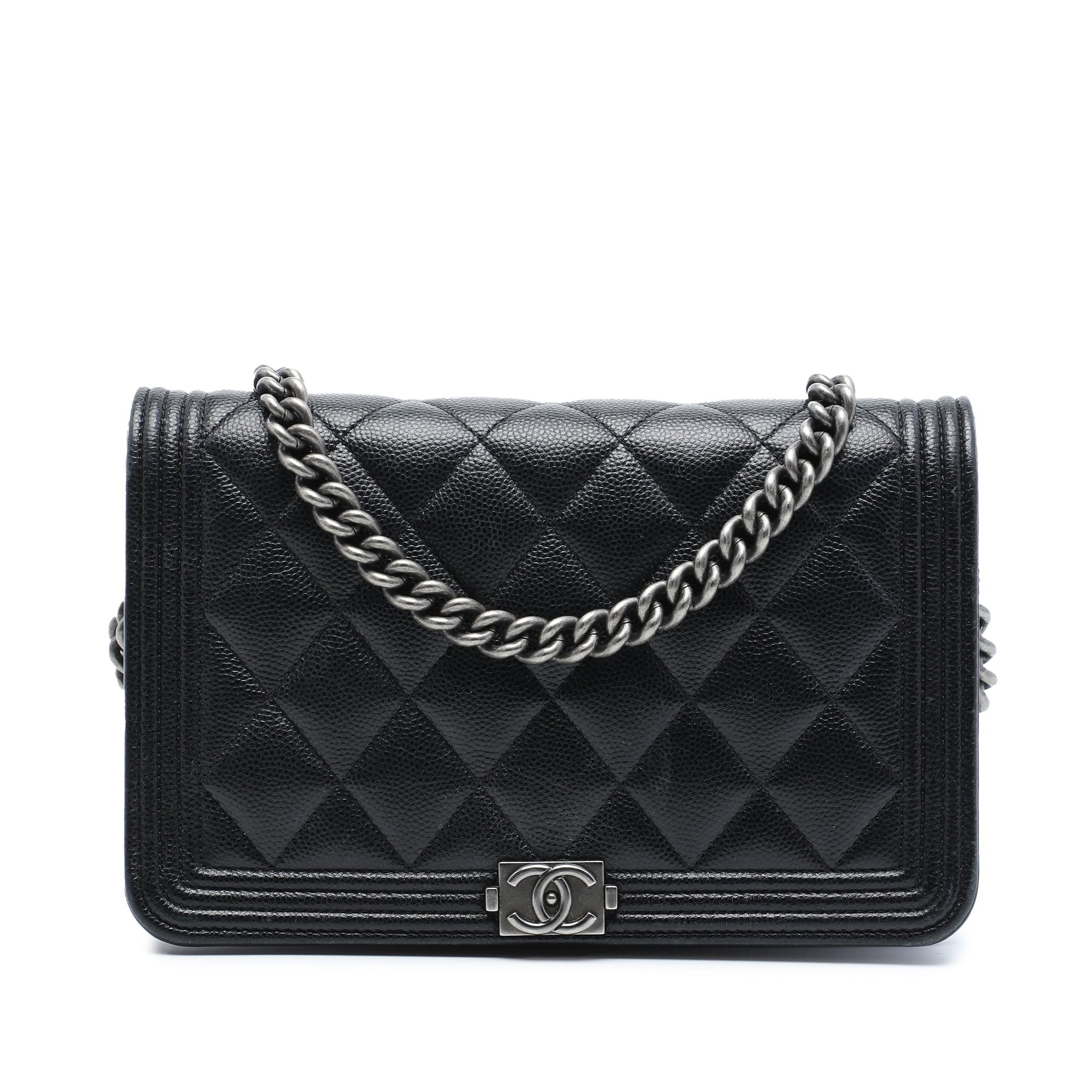 Wallet On Chain leather handbag